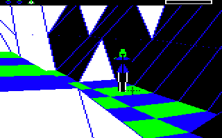 The crosshair sights on a tile in the BBC Micro version of The Sentinel